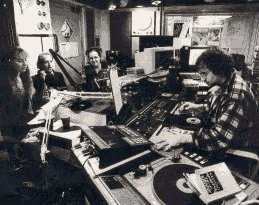 Danny Baker with (From left) Allis Moss, Andy Darling and Laurie Sore